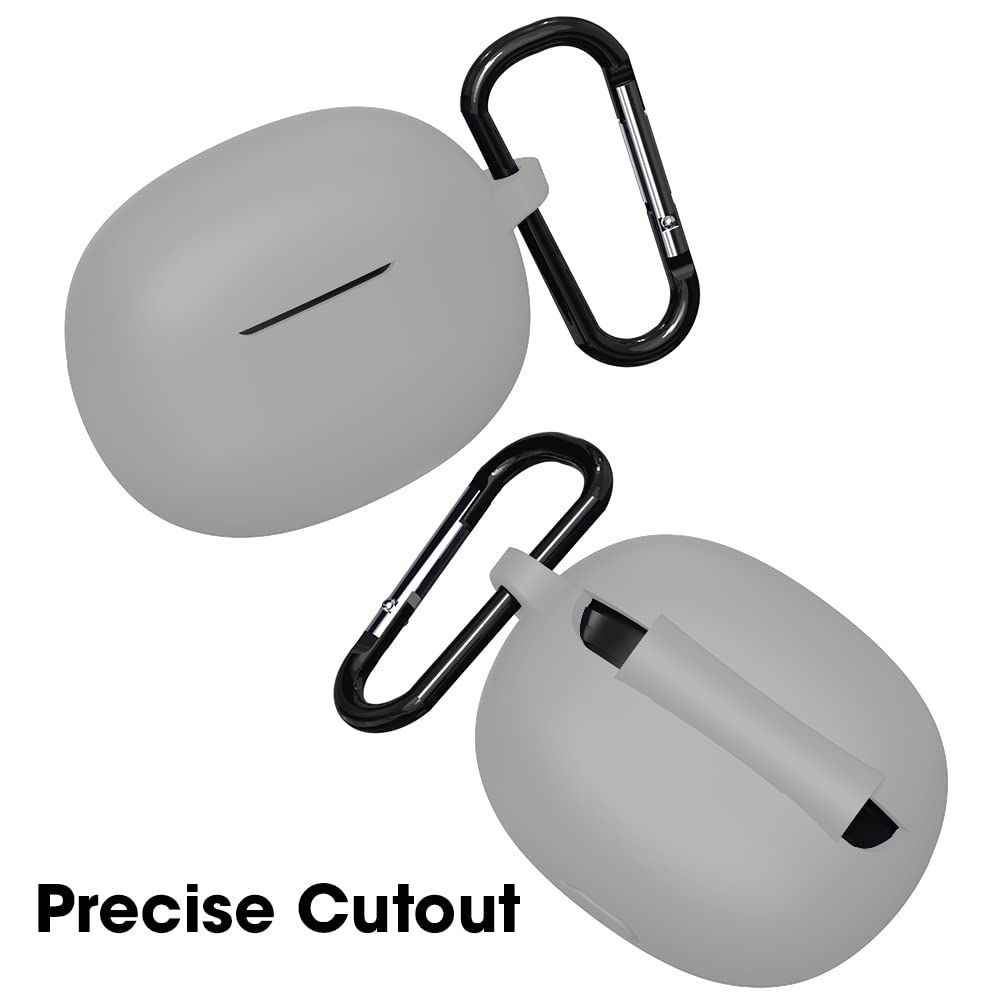 Sounce Silicone Case Cover for Realme TechLife Buds T100-Scratch-Resistant | Non-Slip Grip | Grey
