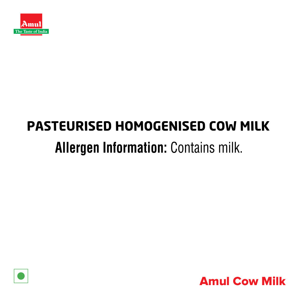Amul Cow Milk- Pasteurised Cow Milk