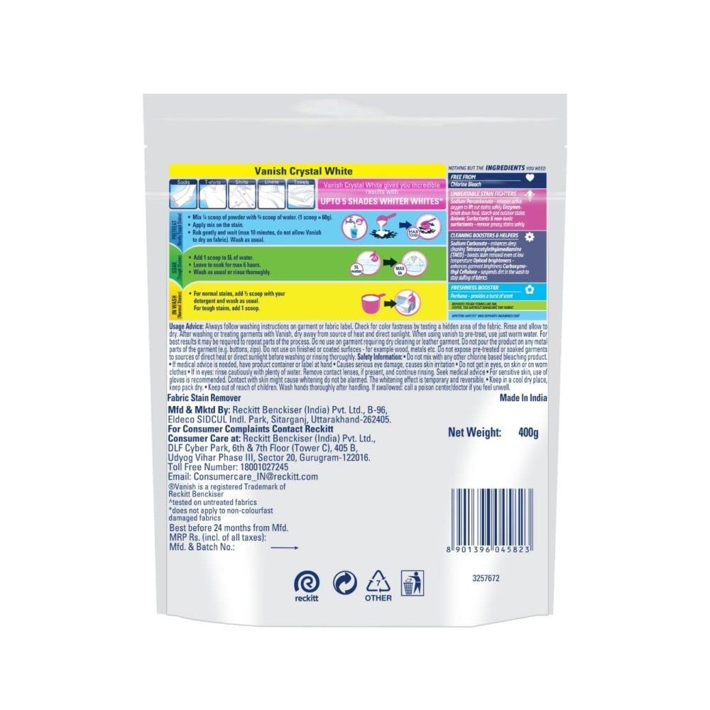 Vanish WHite Detergent Powder | Chlorine Bleach Free