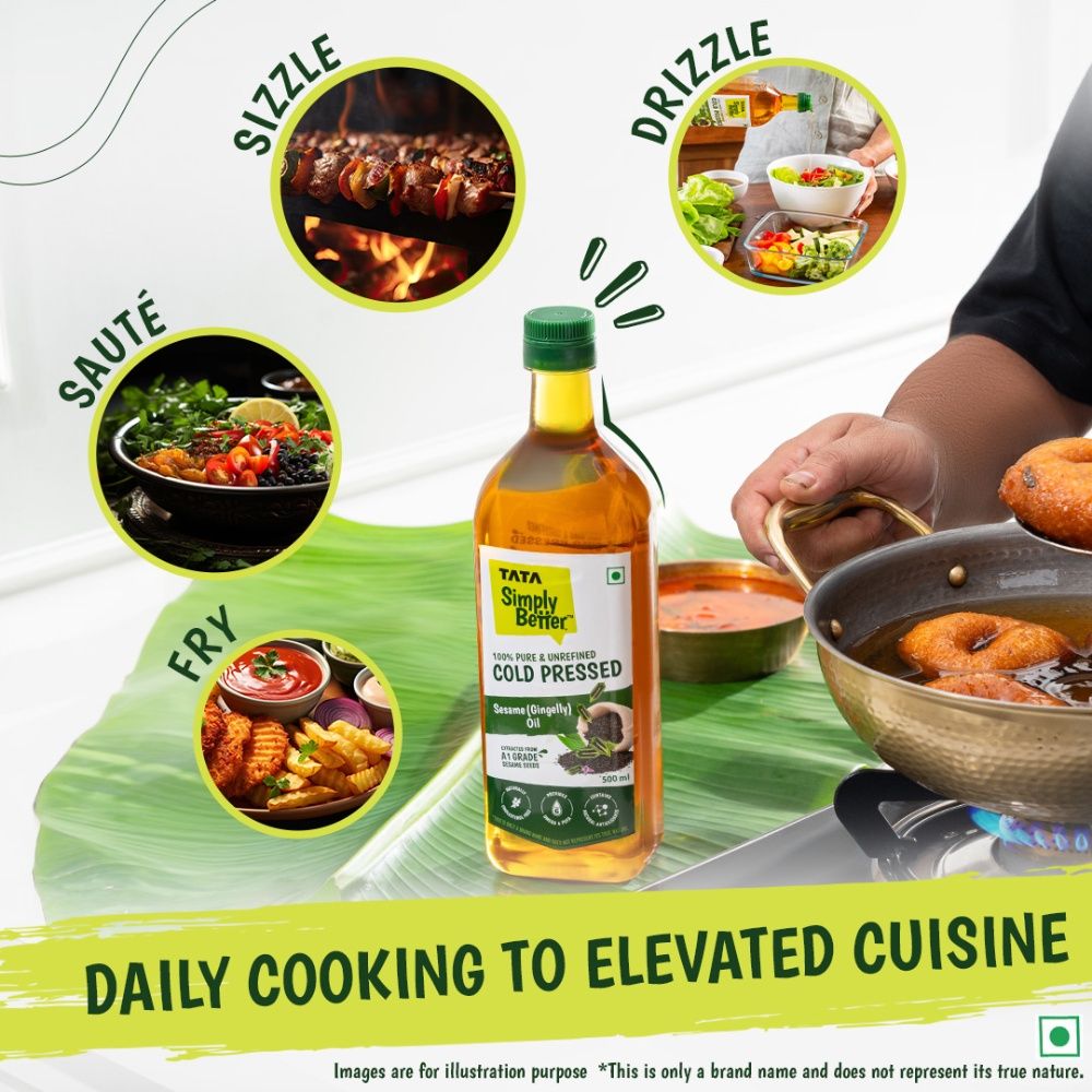 Tata Simply Better Pure And Unrefined Cold Pressed Sesame-Gingelly Oil