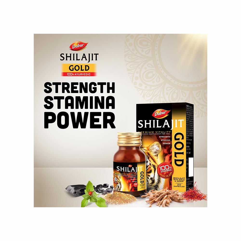 Dabur Shilajit Gold Capsules - 10 Caps