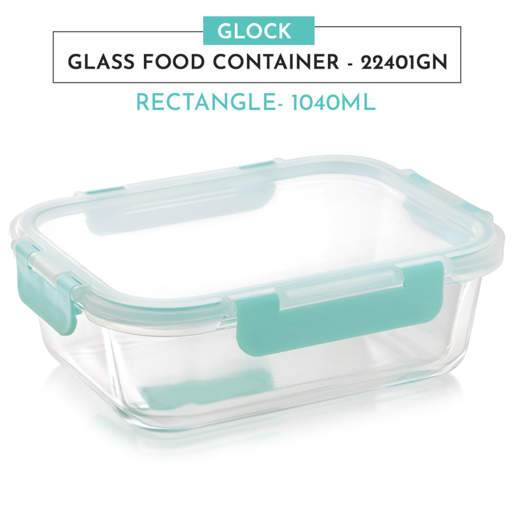 Magnus Glock Rectangle Glass Container | 1040 ml - Assorted