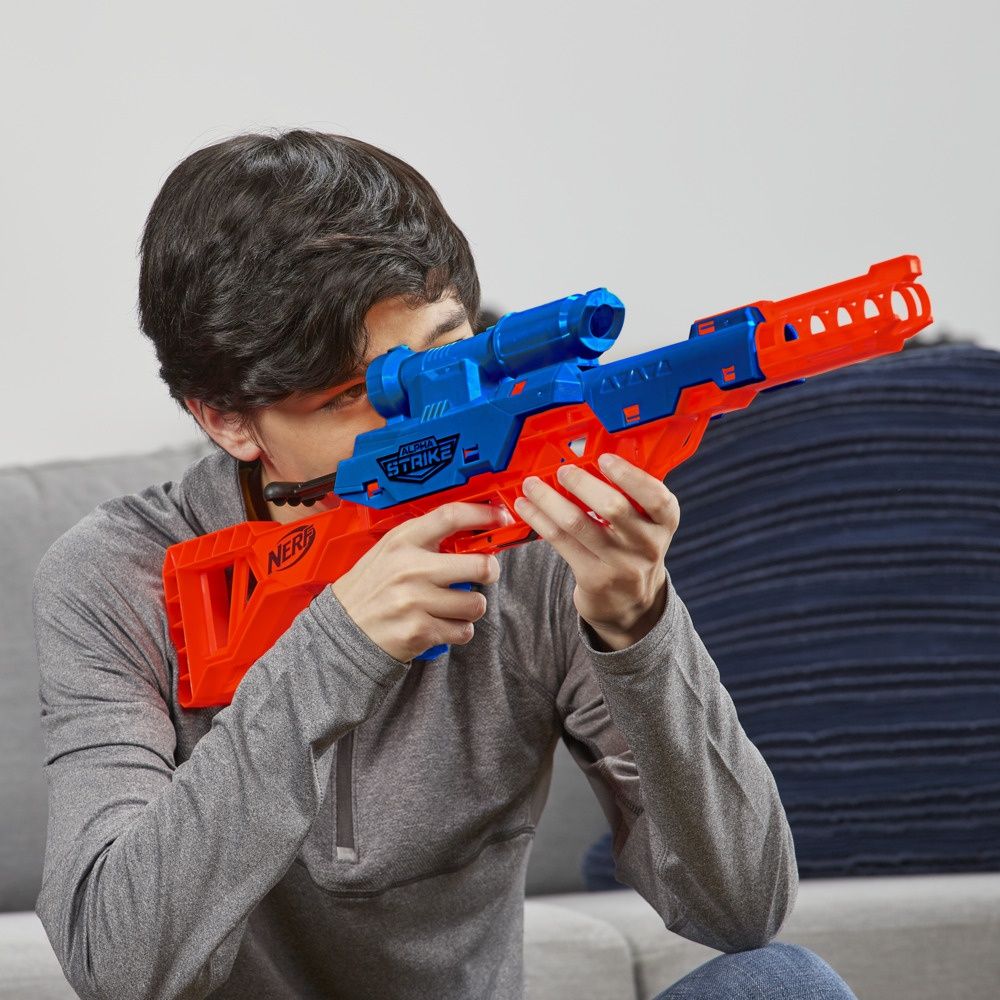 Nerf Alpha Strike Mantis LR-1 Dart Blaster with Scope | 5 Nerf Elite Darts | Toy Gun