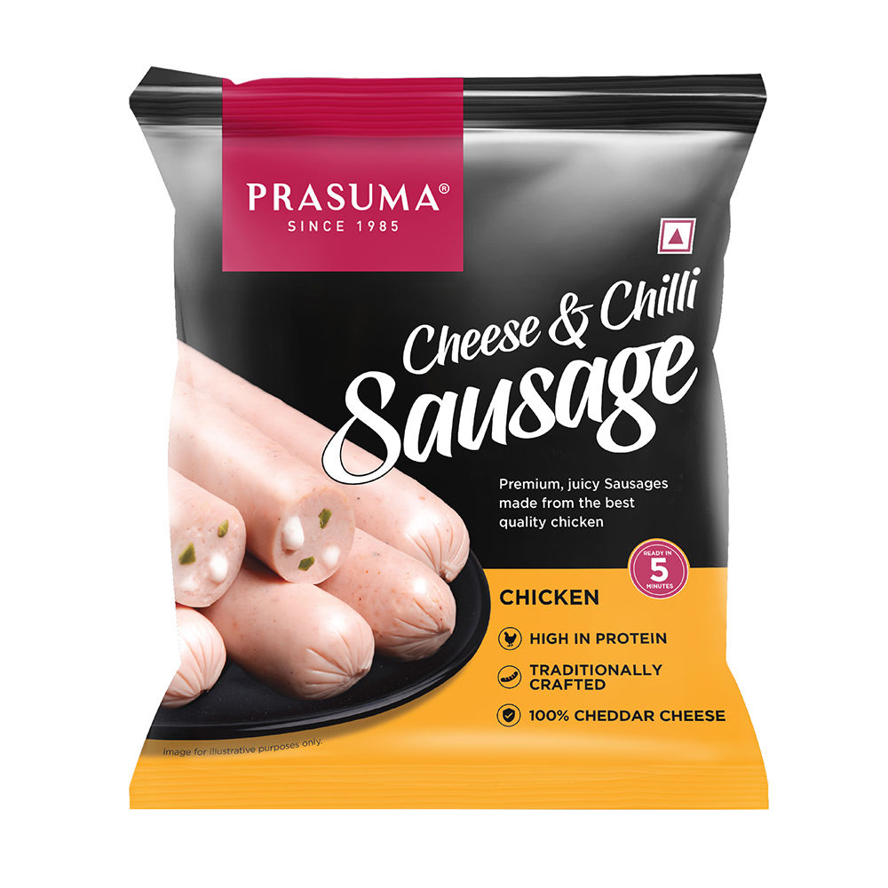 Prasuma Frozen Chicken Cheese & Chilli Sausage 250 g Combo
