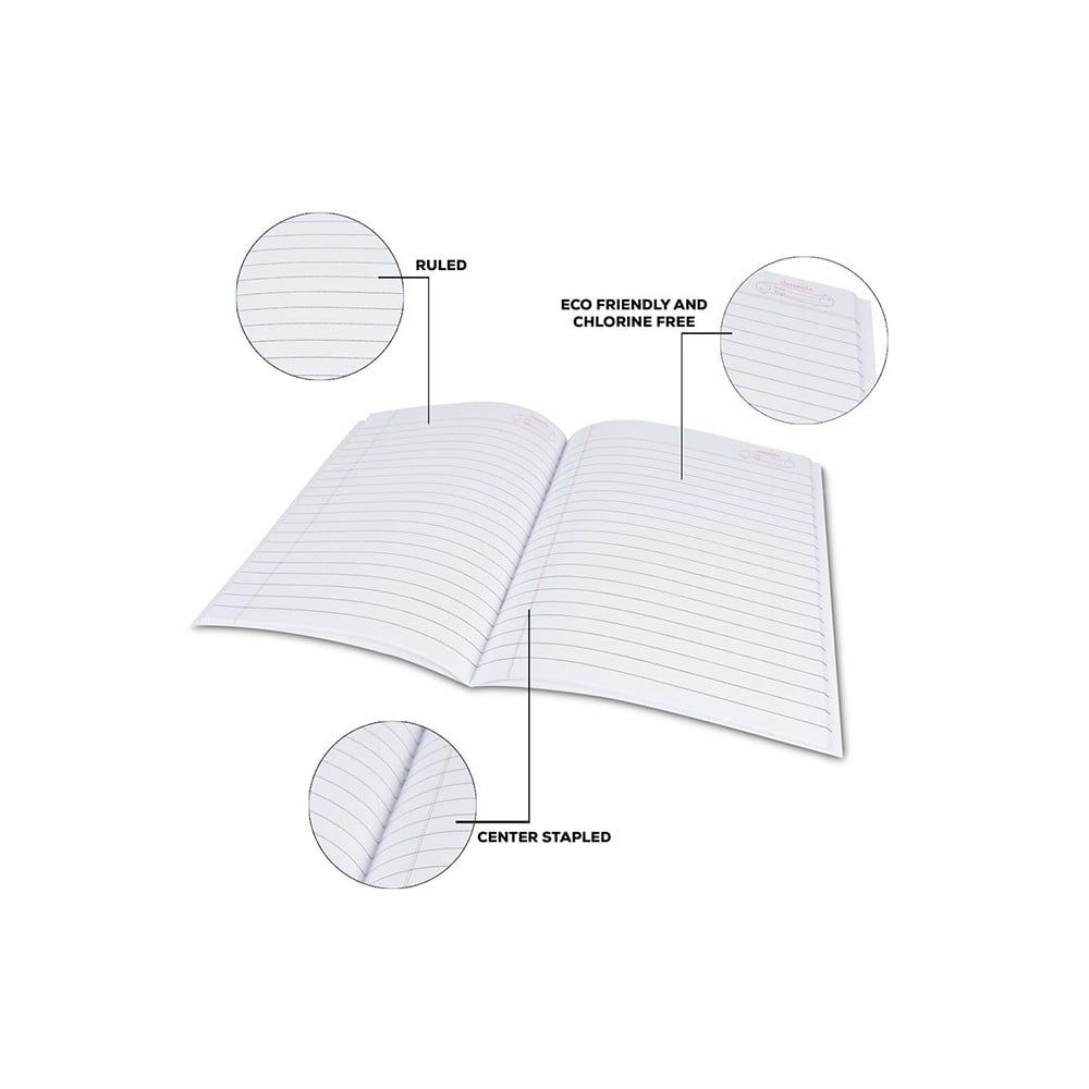 Classmate | Assorted Single Line Origami Notebook (24 x 18 Cm, Assorted, 168 Pages)