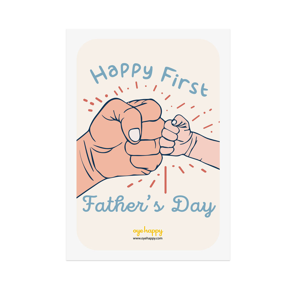 Oye happy Happy 1st Father's Day Card