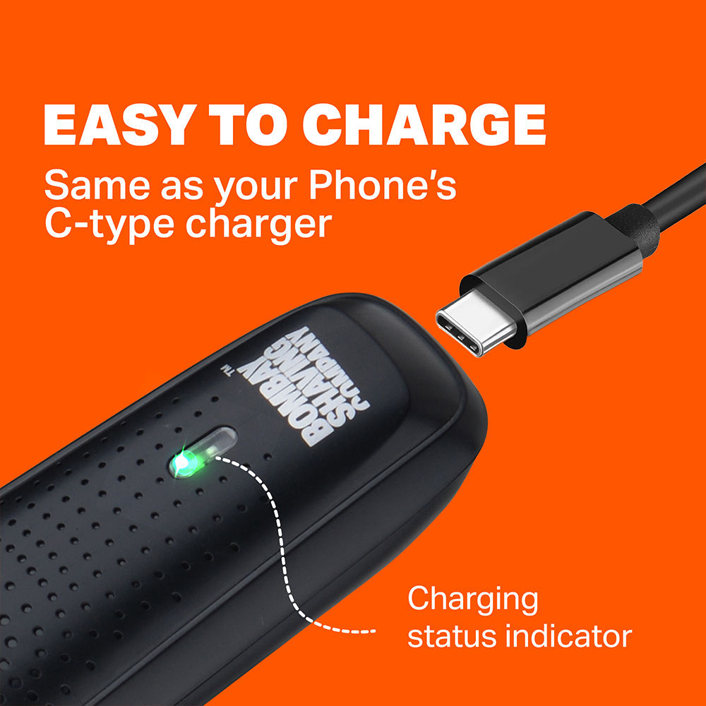 Bombay Shaving Company Power Styler OG Beard Trimmer For Men | 2X Fast Charging | USB Type C
