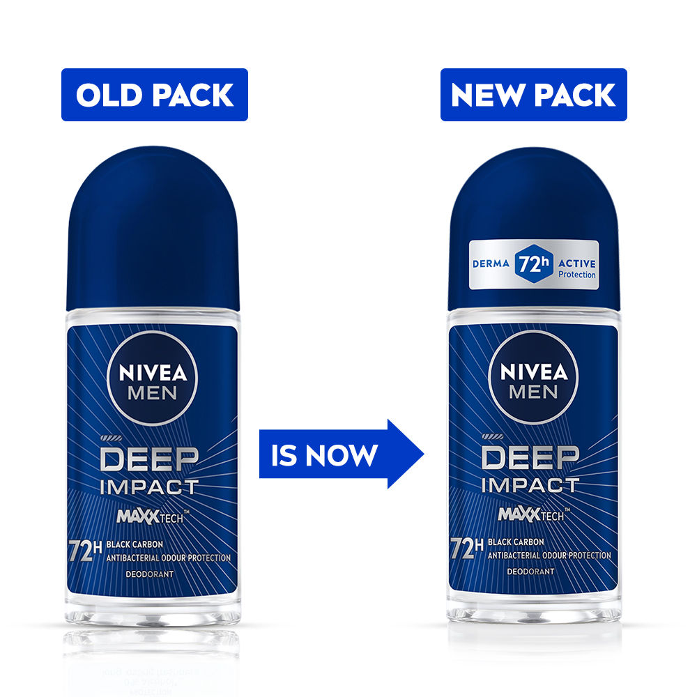 NIVEA MEN Deep Impact MaxxTech 72h Deodorant Roll-on - For MEN