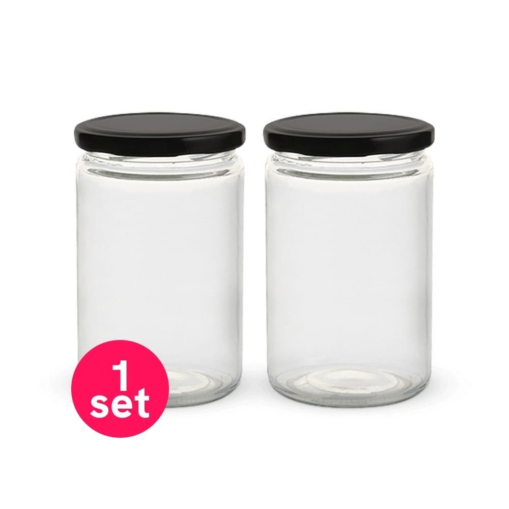 Glass Ideas Rack Jar Set (350 Ml)