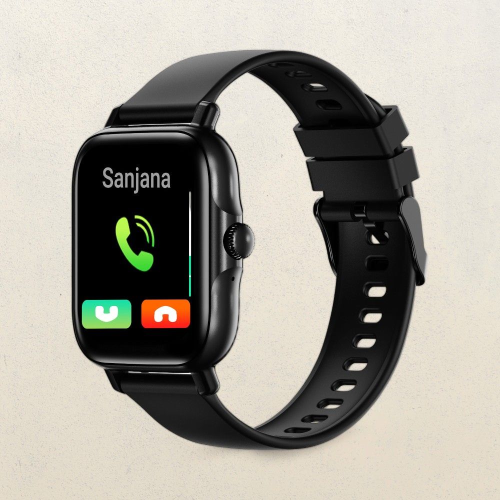 Elevone By Ambrane Hola Smartwatch with Bluetooth Calling | 1.85" HD Display | 2.5D Curved Glass - Black