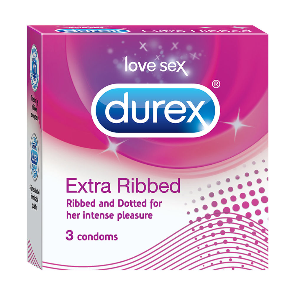 Durex Extra Ribbed Condom 
