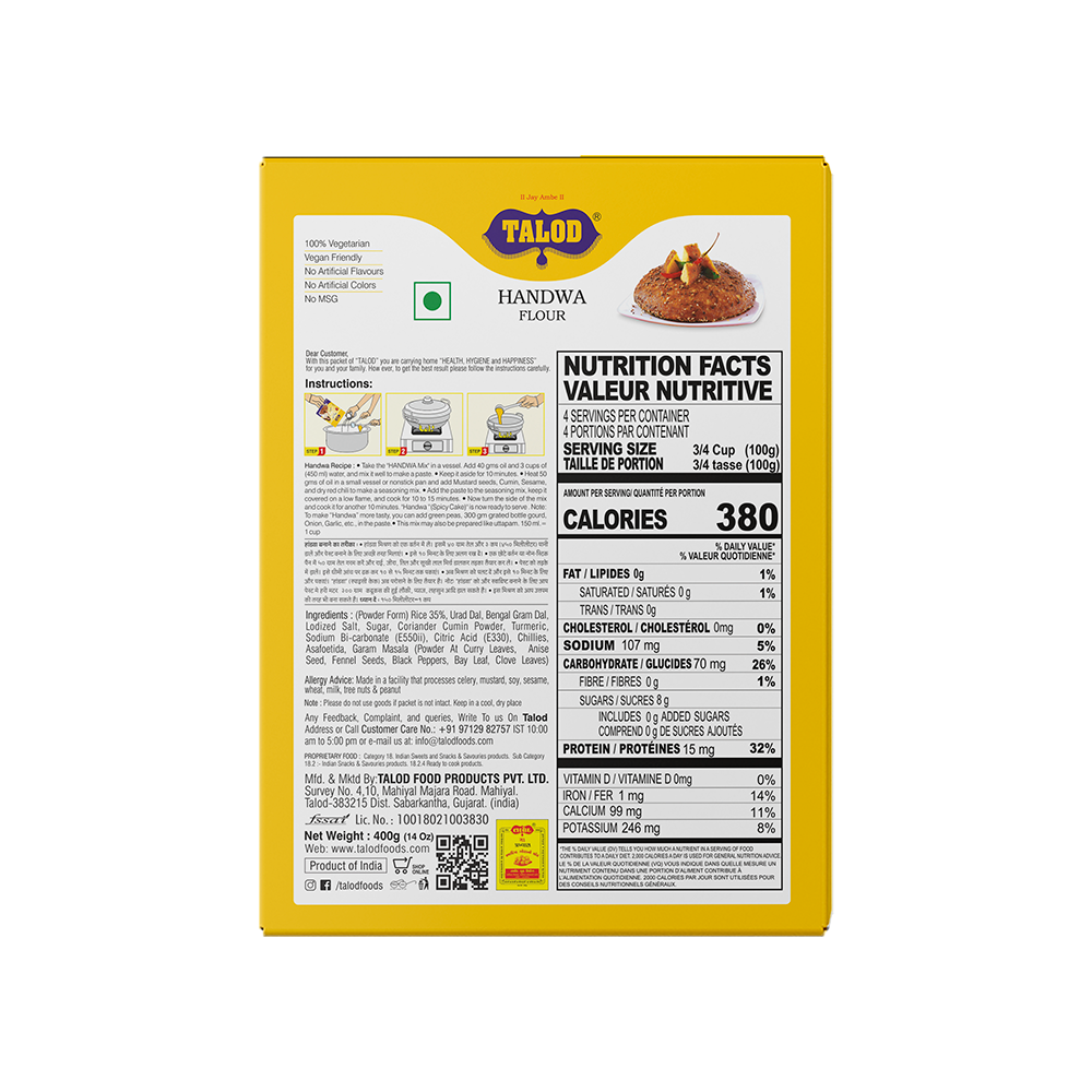 Talod Handwa Flour-Healthy and Tasty
