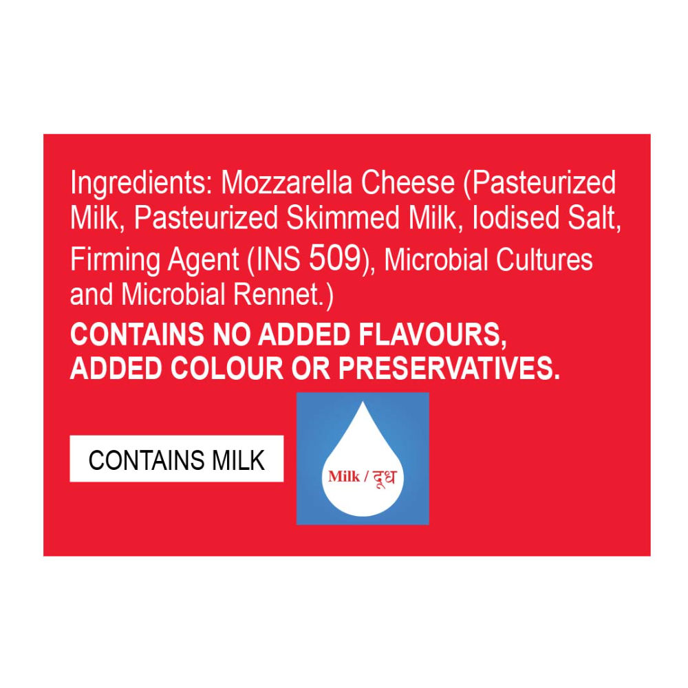 D'lecta 100% Mozzarella Cheese- Pizza Block 200 g Combo