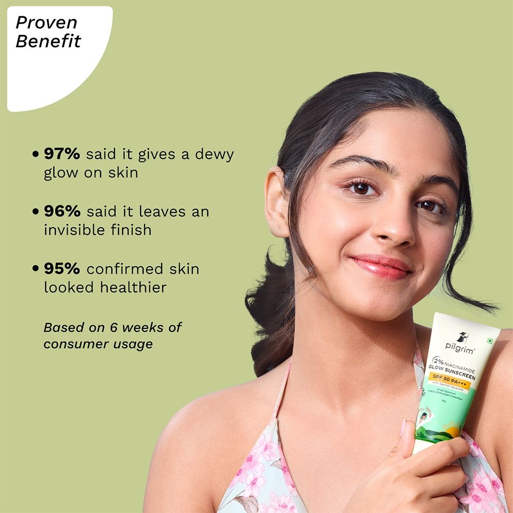 Pilgrim 2% Niacinamide Glow Sunscreen Spf 50 Pa+++