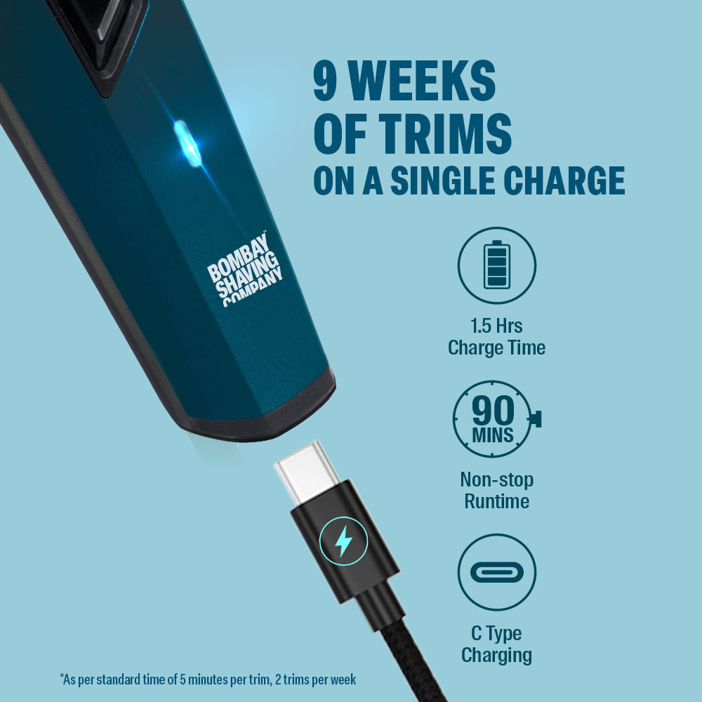 Bombay Shaving Company 11-in-1 Beard & Body Trimmer | Type-C charging | Power Groomer| Fast charging
