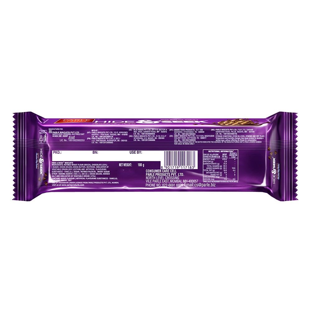 Parle Hide & Seek Chocolate Biscuits 100 g Combo