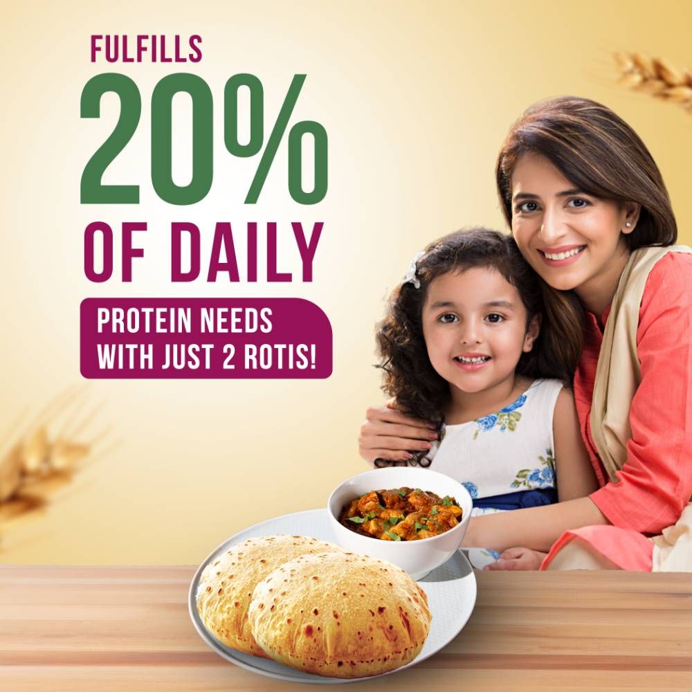 Protein Chef 10 Grain Double Protein Atta- Chakki Multigrain Atta with Millet Jowar Ragi Flour