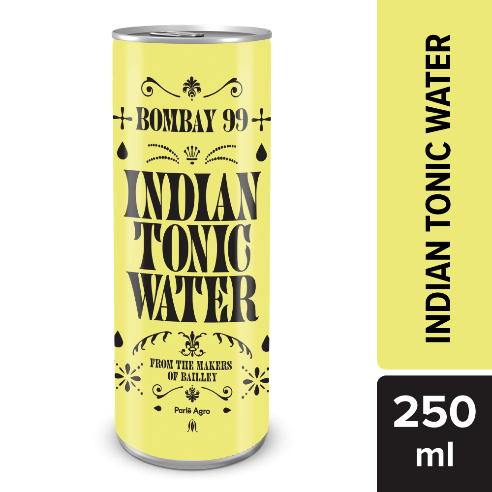 Bombay 99 Tonic Water Can 250 Ml(250ml) & Burrf Sparkling Ice Cubes(1kg) Combo