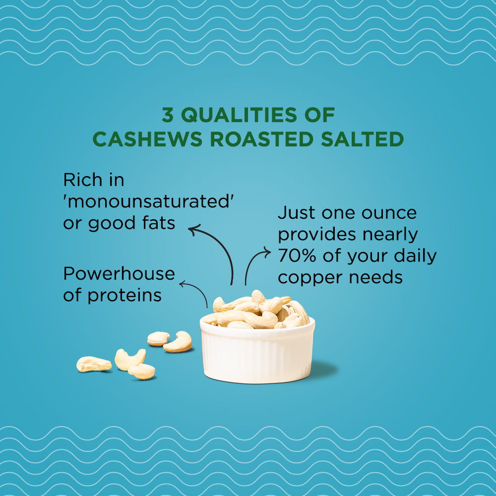 Nutty Gritties Roasted Cashews - Lightly Salted, Zero-Oil, Crunchy