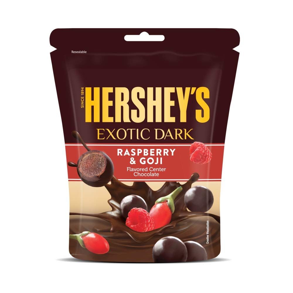 Hershey'S Exotic Raspberry & Goji Dark Chocolate Share Bag 33.3 g Combo