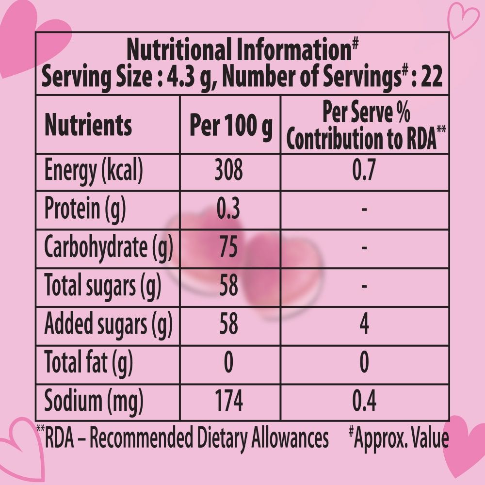 Alpenliebe Juzt Jelly Heart Strawberry Soft Candy with Fruit Juice