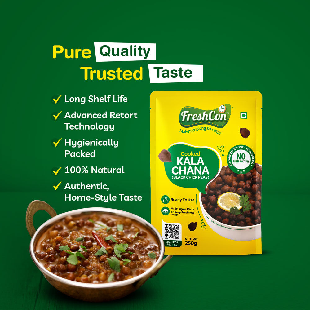 Freshcon Cooked Black Chickpeas