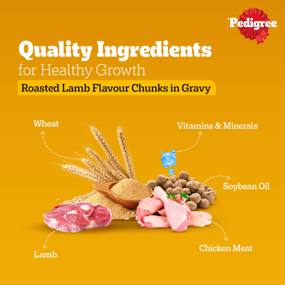 Pedigree Puppy Lamb Flavour Chunks In Gravy Wet Dog Food