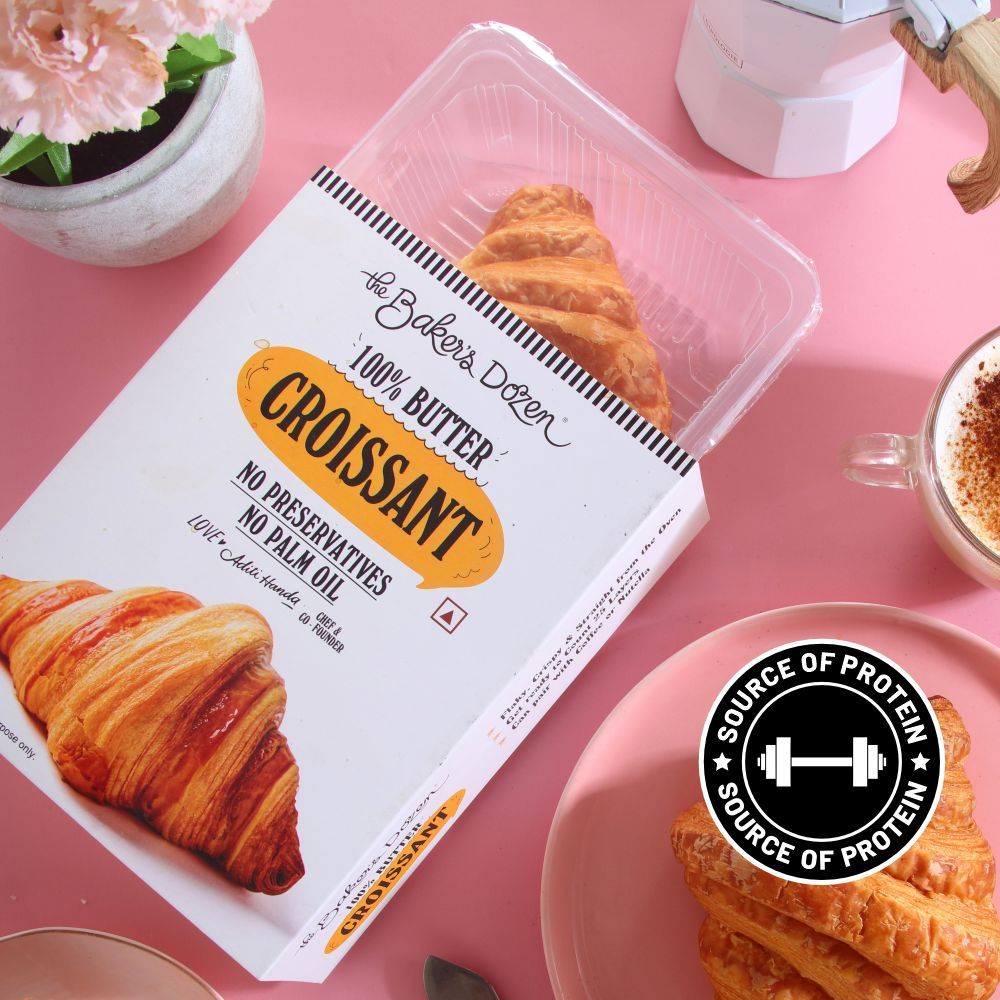 The Baker's Dozen 100% Real Butter Croissant with No Preservative 70 g Combo