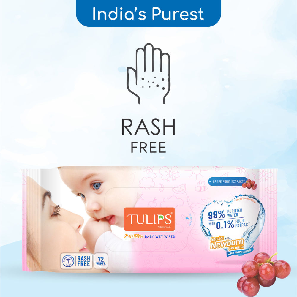 Tulips Sensitive Baby Wet Wipes