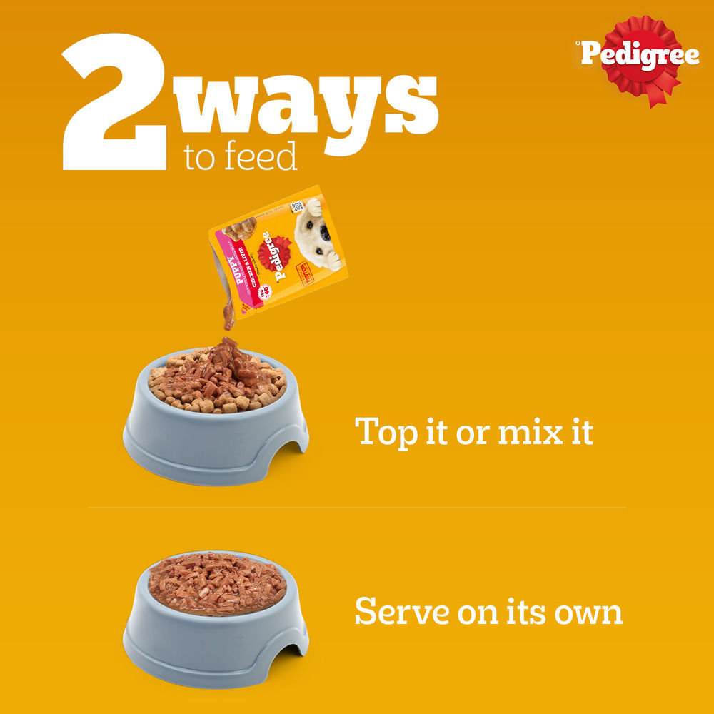 Pedigree Puppy Chicken & Liver Chunks In Gravy Wet Dog Food