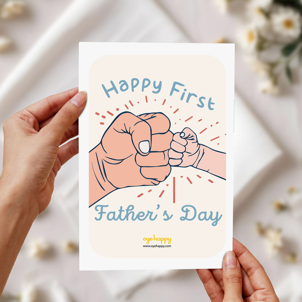 Oye happy Happy 1st Father's Day Card