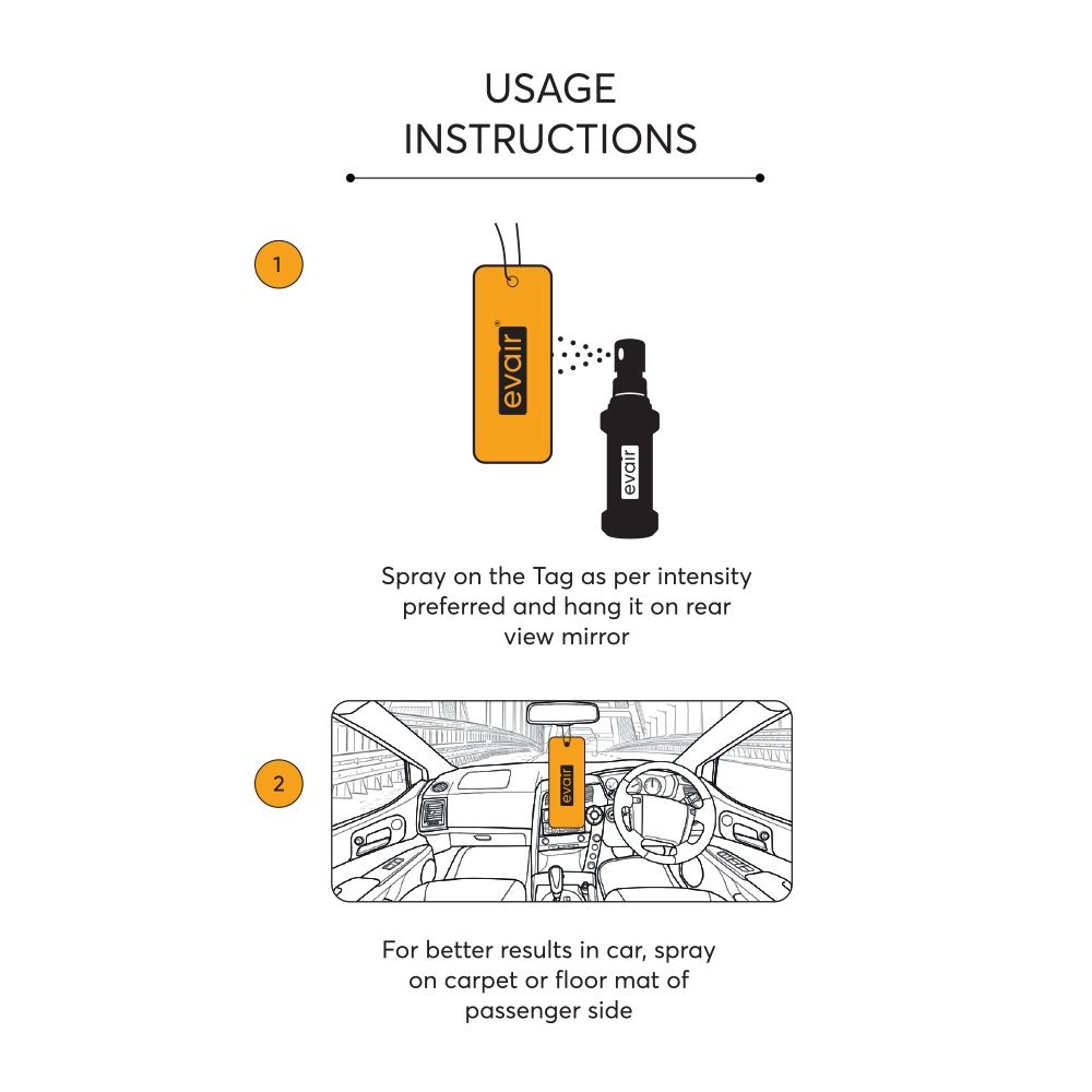 Evair Citrus Breeze Car Air Freshener Perfume Spray