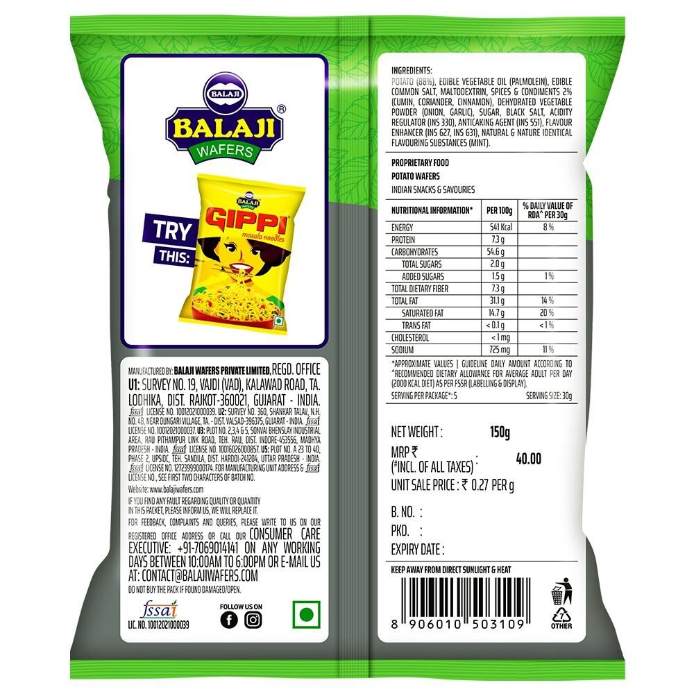 Balaji Rumbles Pudina Twist Wafers