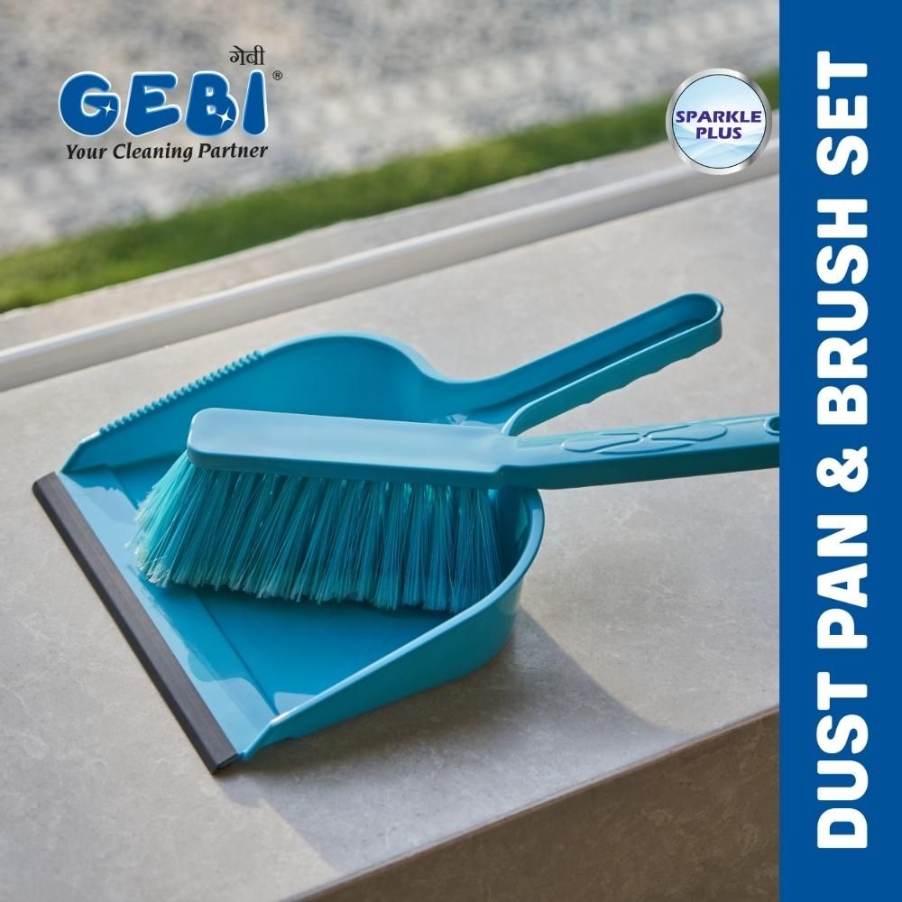 Gebi Sparkle Plus Super Clean Dustpan Set with Brush