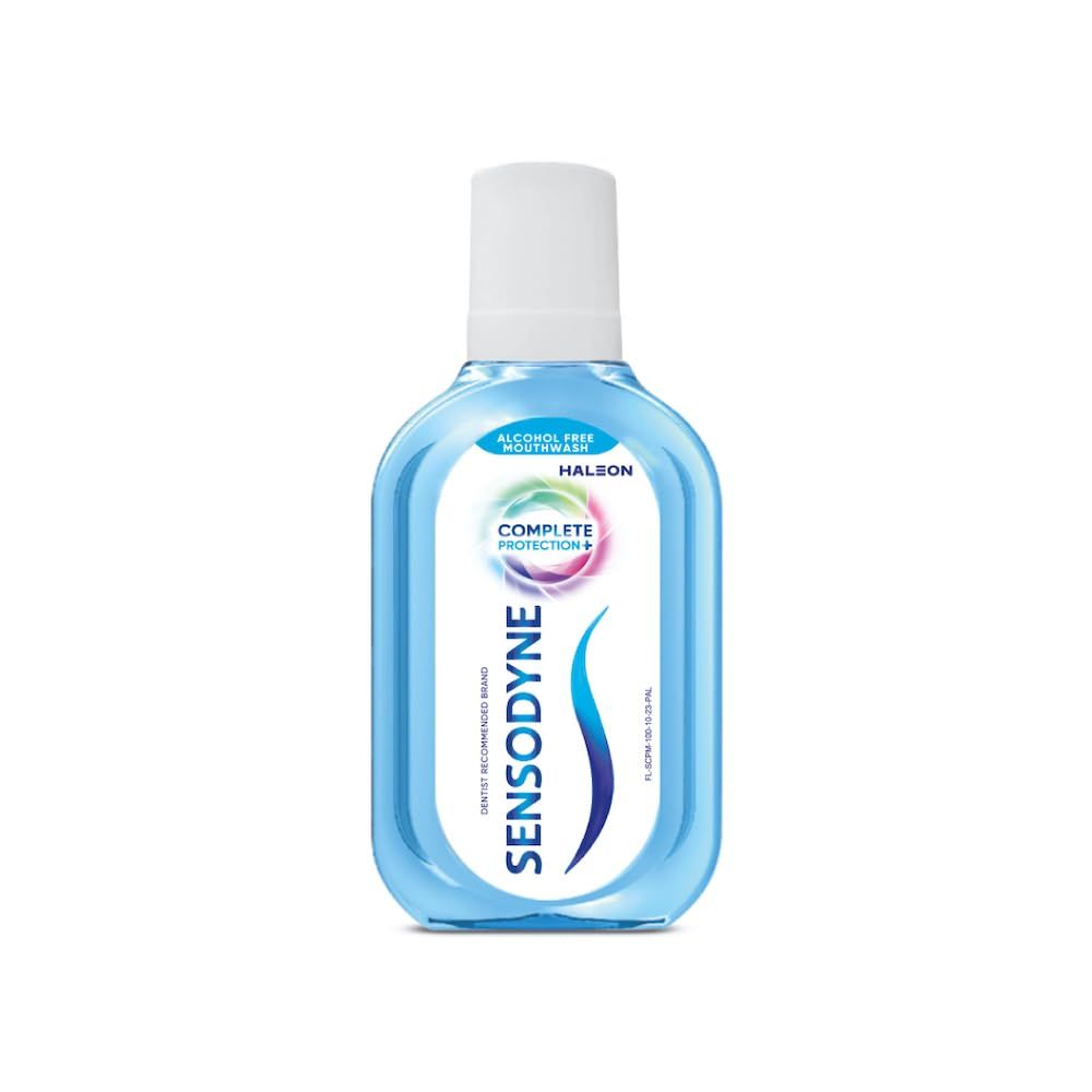 Sensodyne Mouthwash Complete Protection+ (100ml) & Sensodyne Toothpaste Whitening, Sensitive Tooth Paste To Restore Natural Whiteness, 70 Gm (70g) Combo