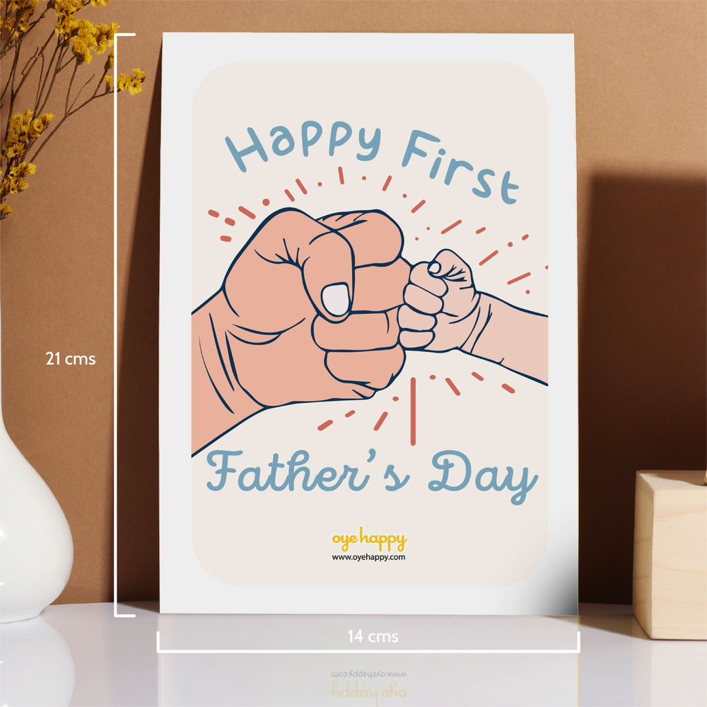 Oye happy Happy 1st Father's Day Card