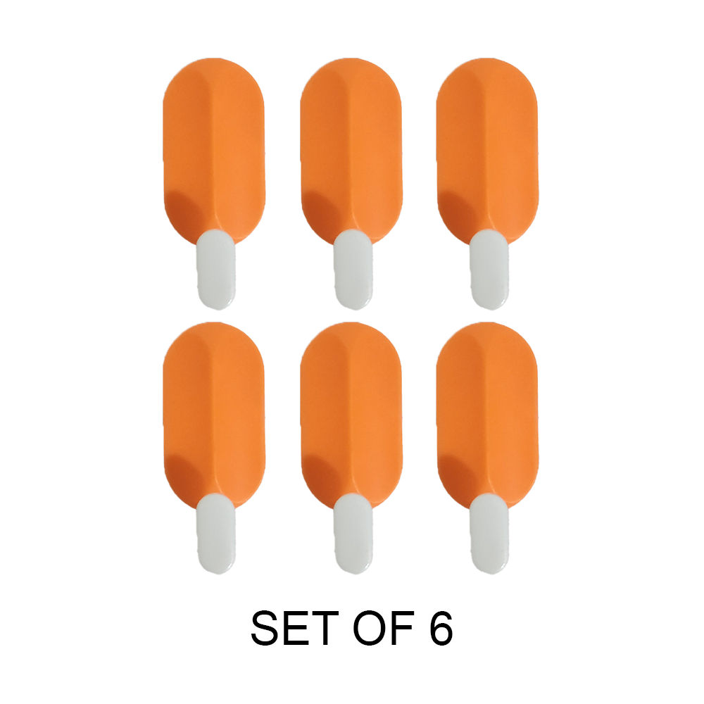 Chrome 2801 Self Adhensive Wall Hook 6 pc
