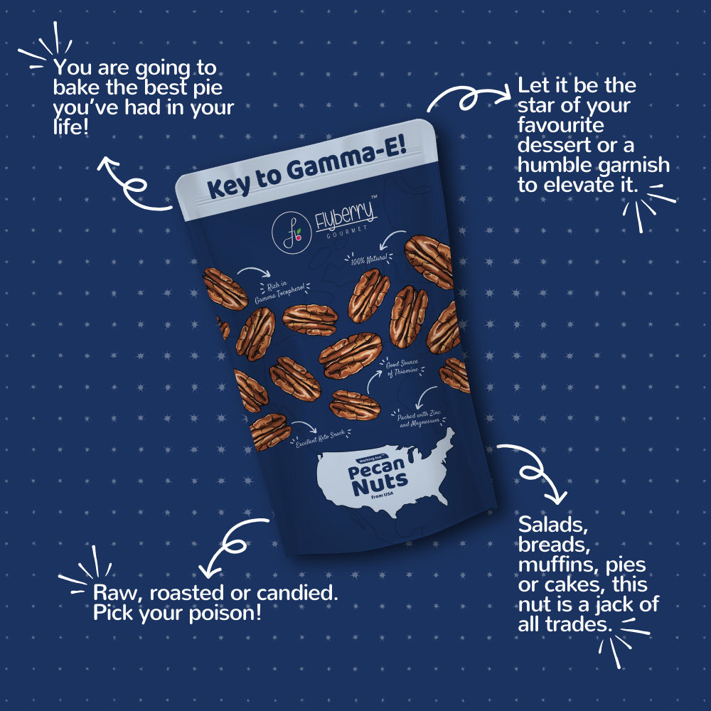 Flyberry Gourmet Pecan Nuts Without Shell