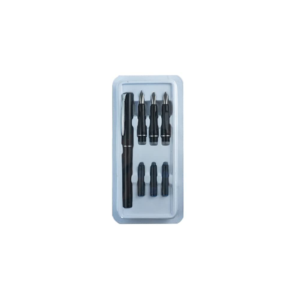 Chrome Calligraphy 4 Nib Pen Set (Silver)