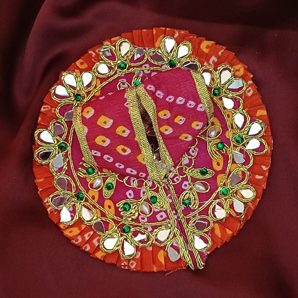 Gullak Laddoo Gopal Poshak | Size 1 | 4 inch - Pink