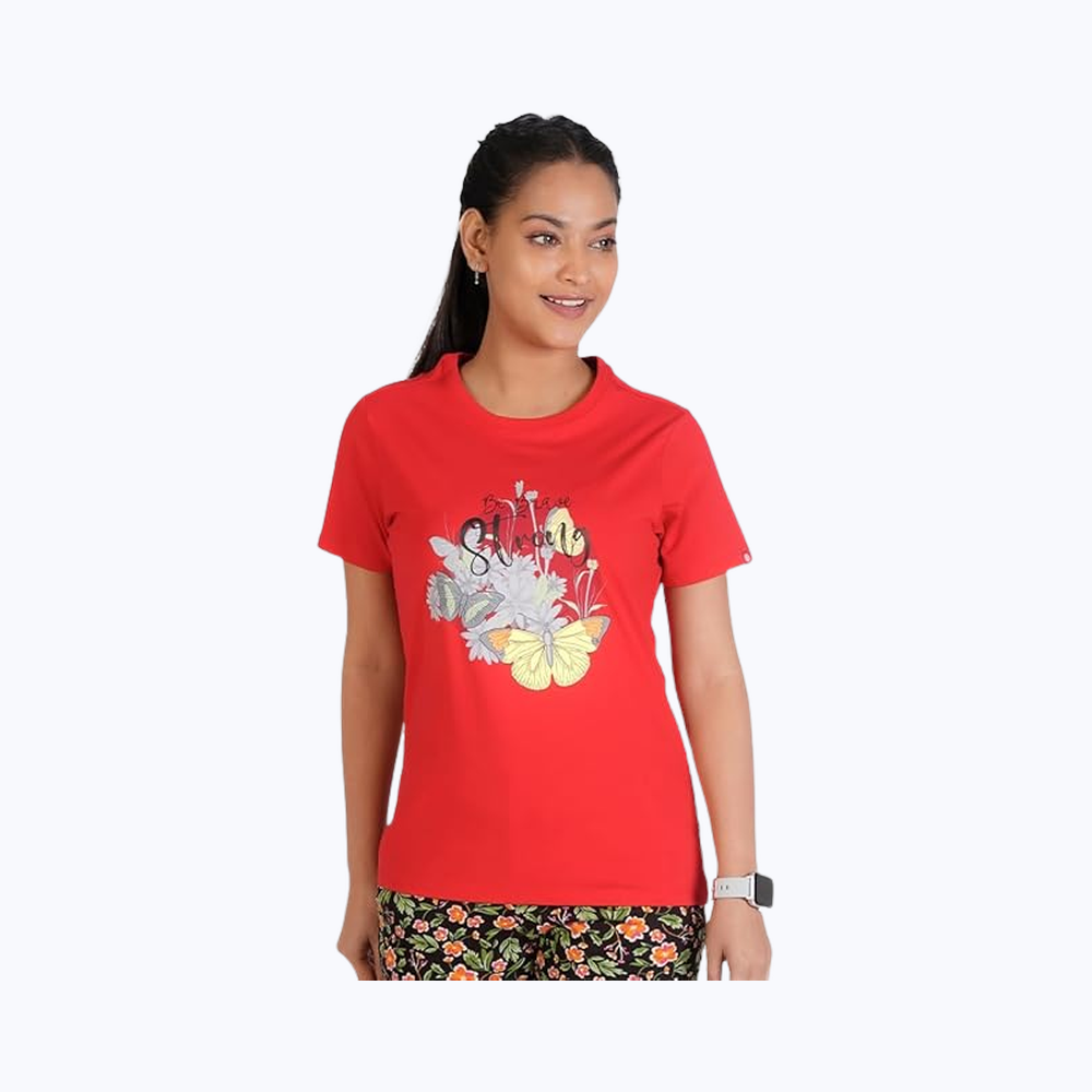 Rupa Colors Playsure T-shirt - Red | Printed | M