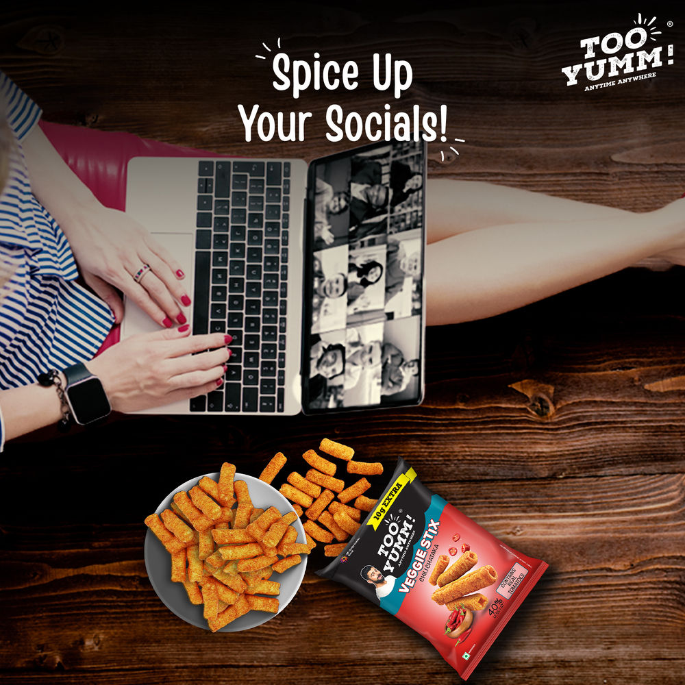 Too Yumm! Chili Chataka Veggie Stix | Munching Snack | On-the-Go Munchies