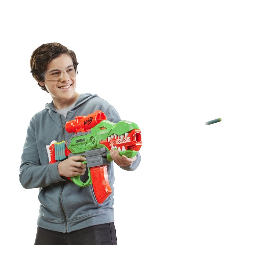 Nerf Dinosquad Rex-Rampage Motorized Blaster | 20 Nerf Darts | T-Rex Design | Toy Gun
