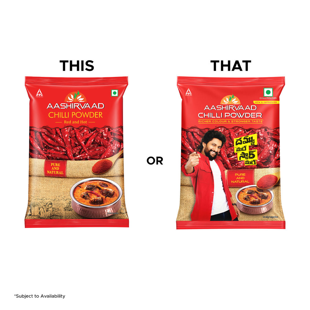 Aashirvaad Chilli Powder, Red Hot Chilli Powder with No Added Flavours and Colours
