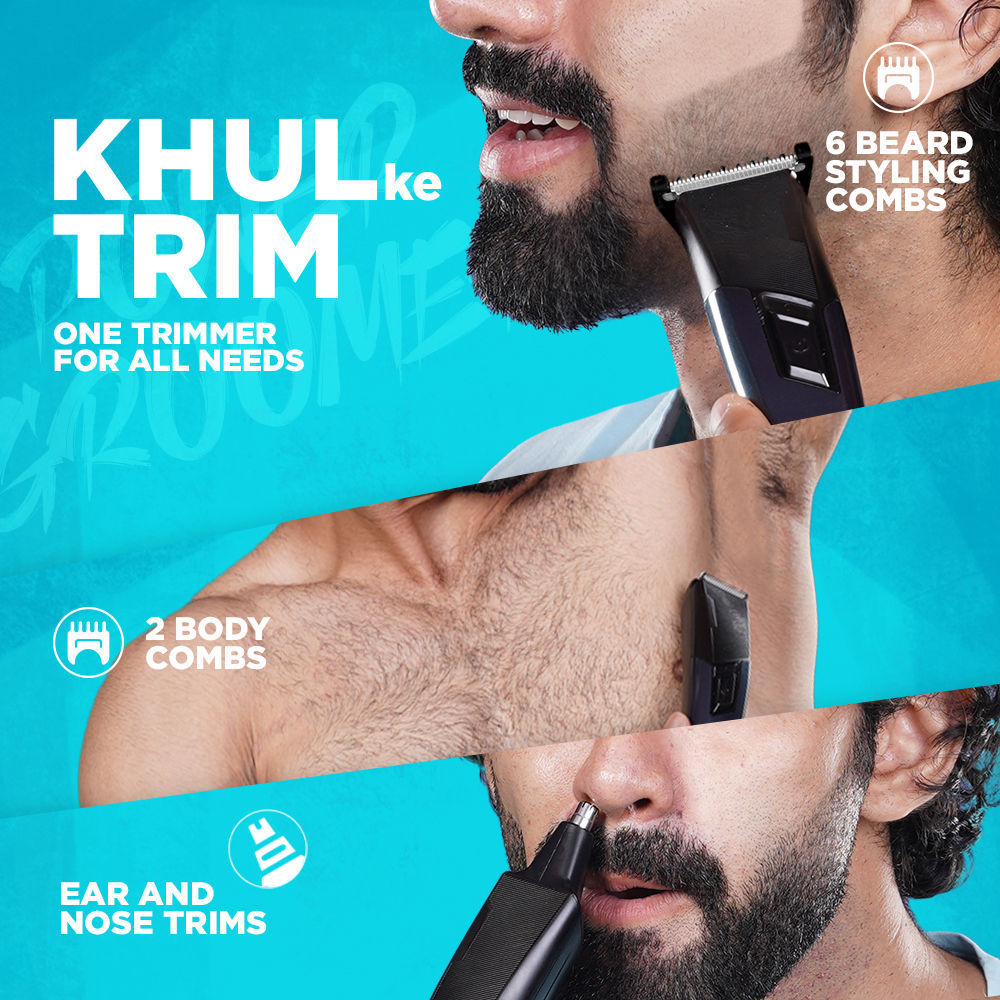 Bombay Shaving Company 11-in-1 Beard & Body Trimmer | Type-C charging | Power Groomer| Fast charging
