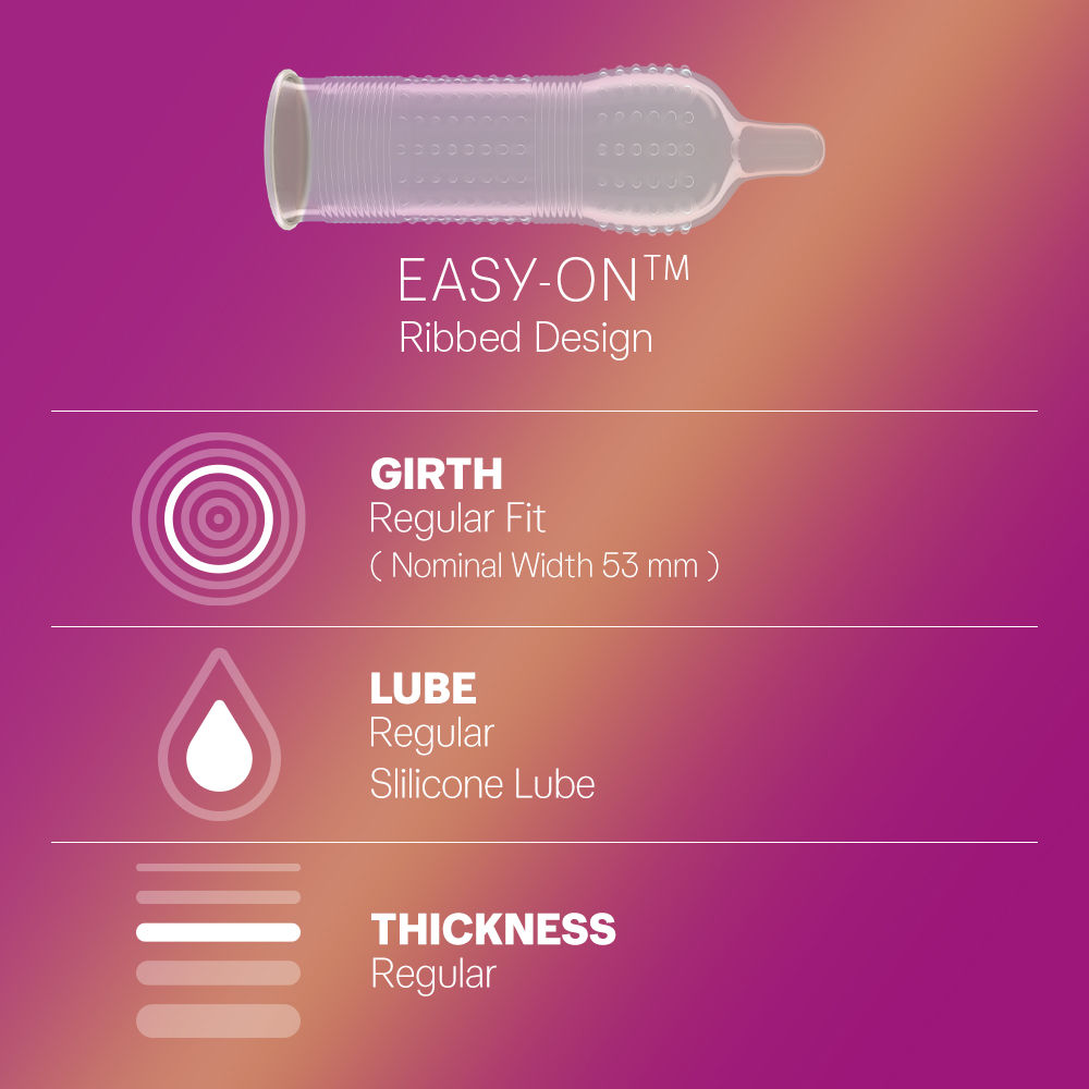 Durex Extra Ribbed Condom - Dotted & Ribbed Condoms 10 pc Combo