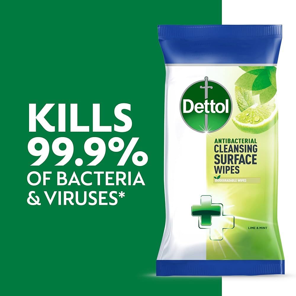 Dettol Lime & Mint Surface Wipes
