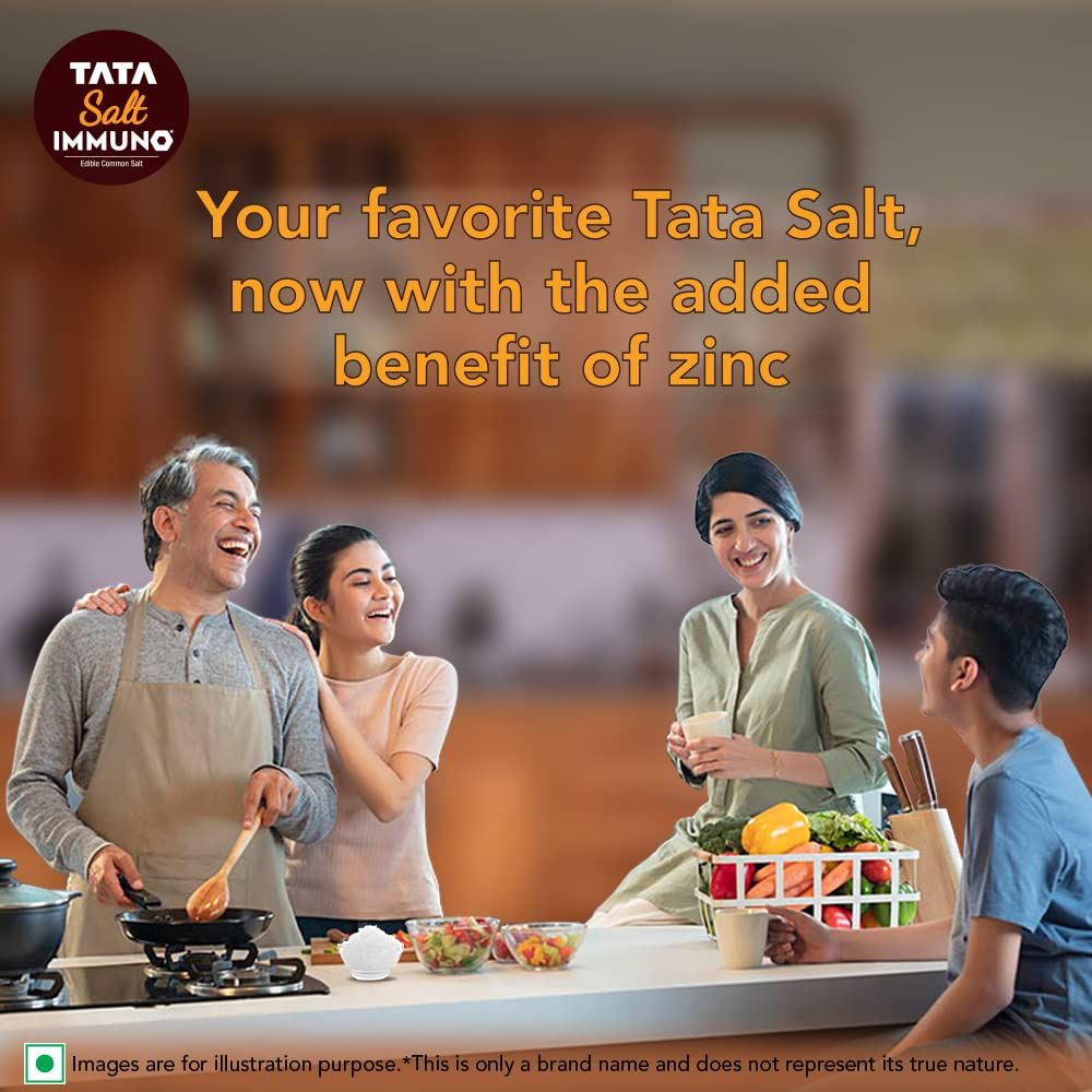 Tata Salt Immuno, Edible Common Salt, With Zinc And Iodine