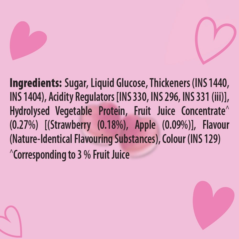 Alpenliebe Juzt Jelly Heart Strawberry Soft Candy with Fruit Juice