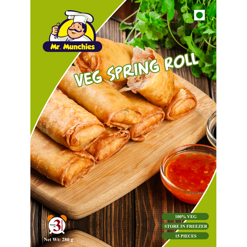 Mr. Munchies Veg Spring Roll(280gms) & Mr. Munchies Crunchy Thread Paneer(220gms) Combo